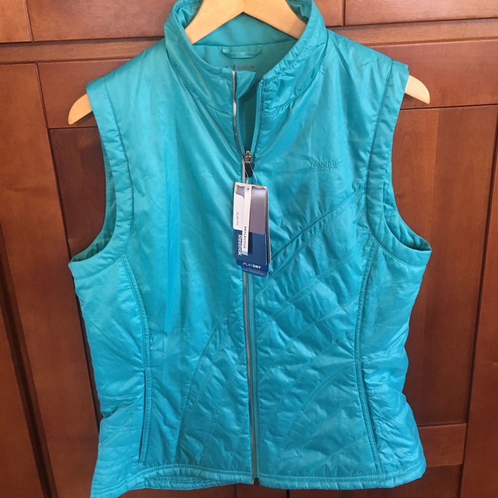 New Turquoise Reebok Down Vest